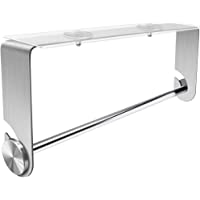 Orimade Adhesivo Portarrollos de Cocina Debajo Del Gabinete Dispensador Soporte para Papel Sin Perforar Acero Inoxidable